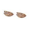 Exquisite Russian Purple Gold Rhombus Earrings Inlaid With Horse'S Eye Zircon Classic Soviet Rose Gold-Plated Ear Buckle Jewelry