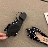 Women's Summer Chunky Heel Pointed Toe Sandals Personalized Bow Sandals 3cm
