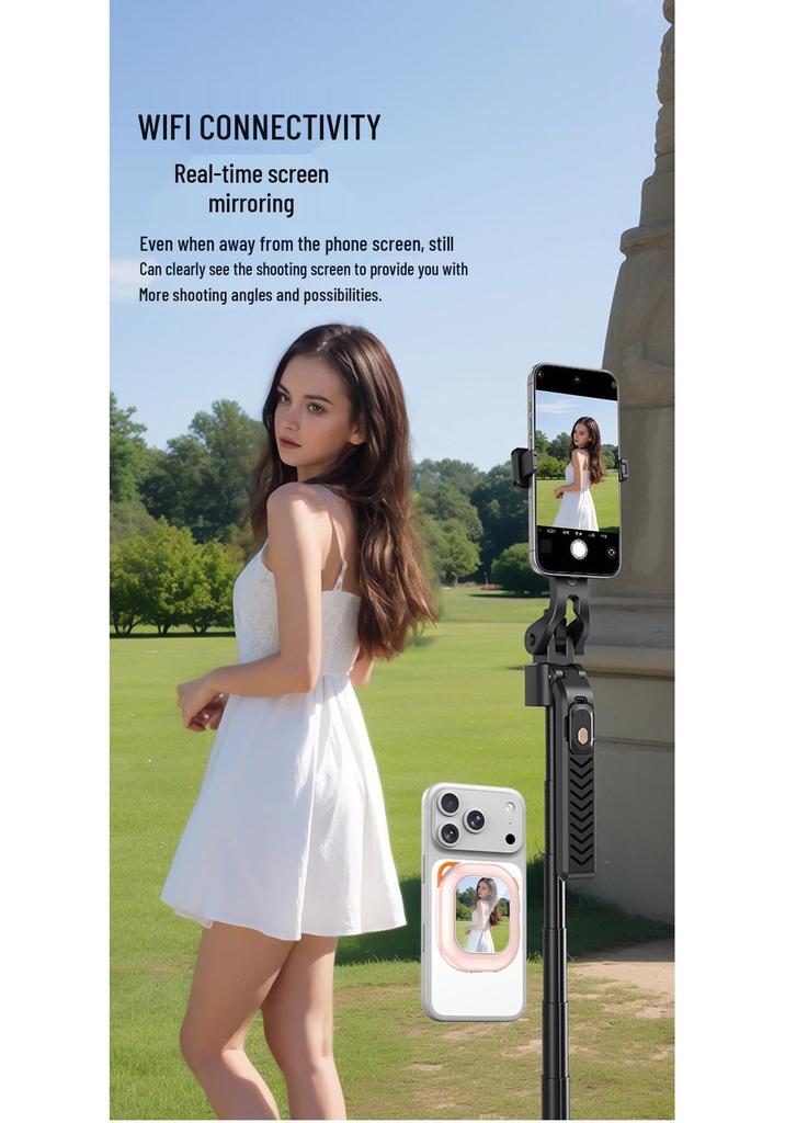 Mini Specchio Schermo Selfie Posteriore Magnetico - Ideale per Live Streaming e Mirroring dello Schermo del Telefono