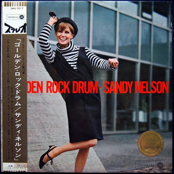 LP Record SANDY NELSON Golden Rock Drum SWG7017 IMPERIAL Japan Obi Rock Used