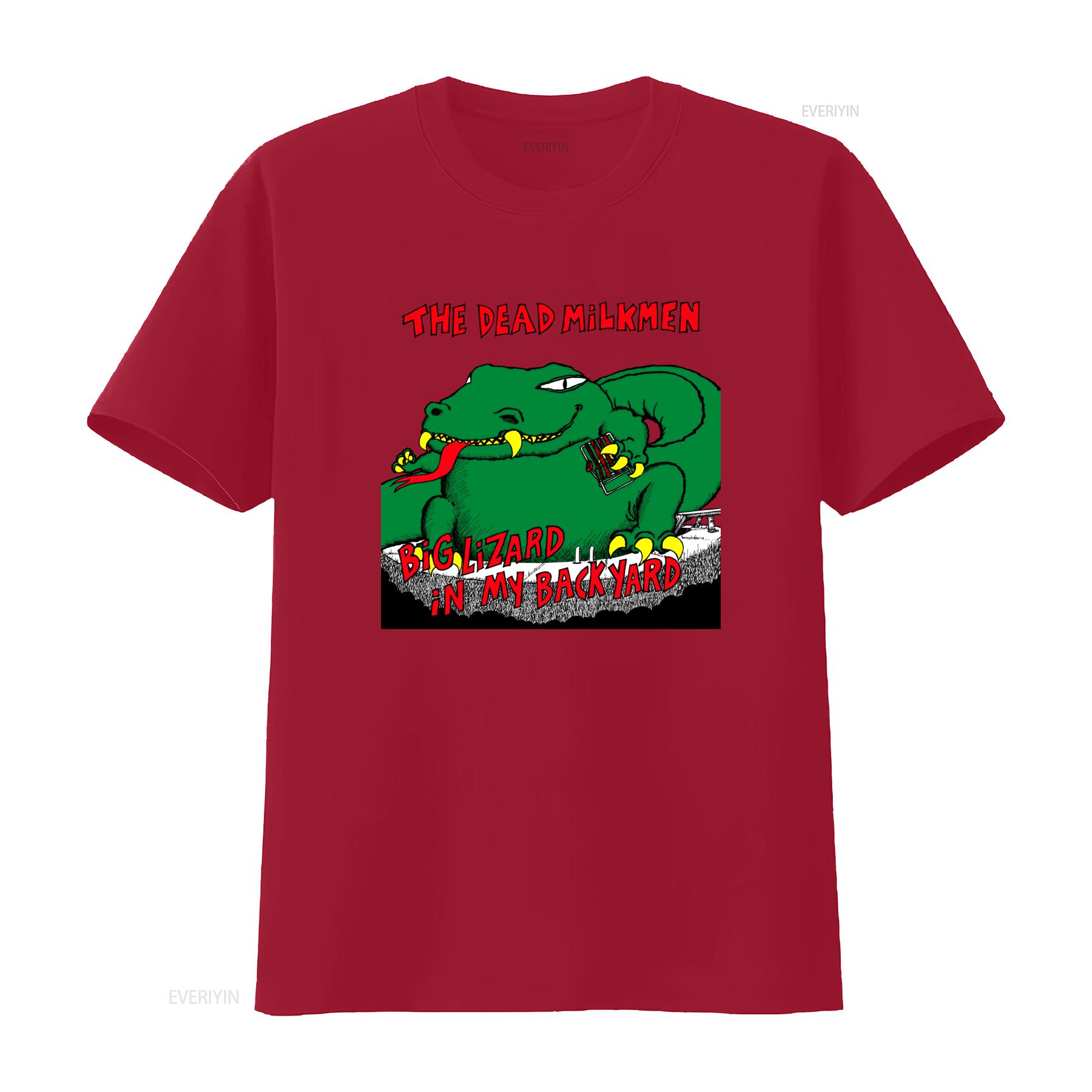 Dead Milkmen Big Lizard in My Backyard Classic T Shirt vintage Washed Stylish Casual Slightly fashion Top For Everyday Wear S