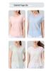 Dam Snabbtorkande Slimmande Yoga T-shirt: Lös, kortärmad fitnessöverdel