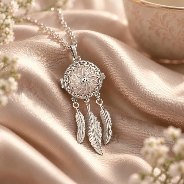 Pregnancy Bola Dreamcatcher Cage Flower Cage with Pink Chime