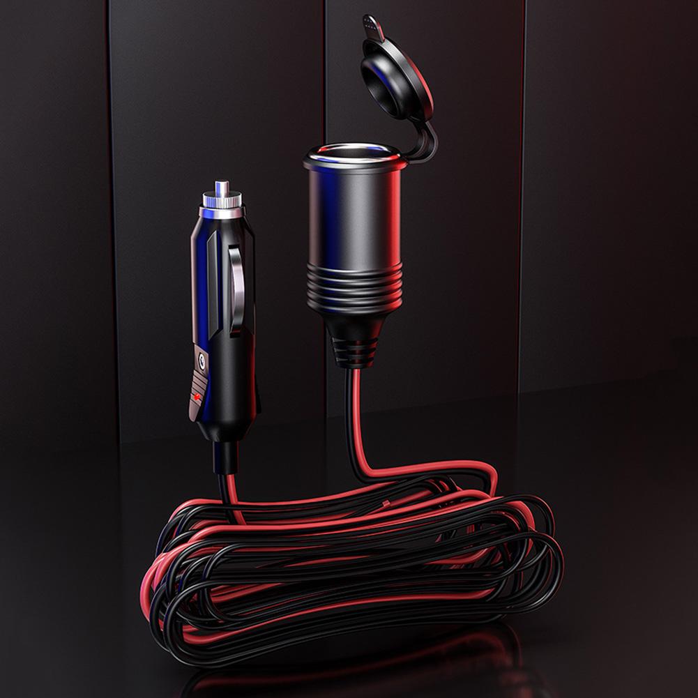 12V 24V 20A Car Splitter Charger Cable 0.6M/1.5M/4M Car Cigarette Lighter Socket Extension Cord Cable Interior Plug To Socket