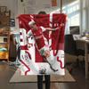 AFC Ajax Logo Print Flanelldecke, Hohe Qualität, Bequem für alle Jahreszeiten, Heimdekoration, Wärme und Komfort