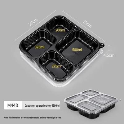 HANDUNYOU Récipients alimentaires jetables à 4 compartiments