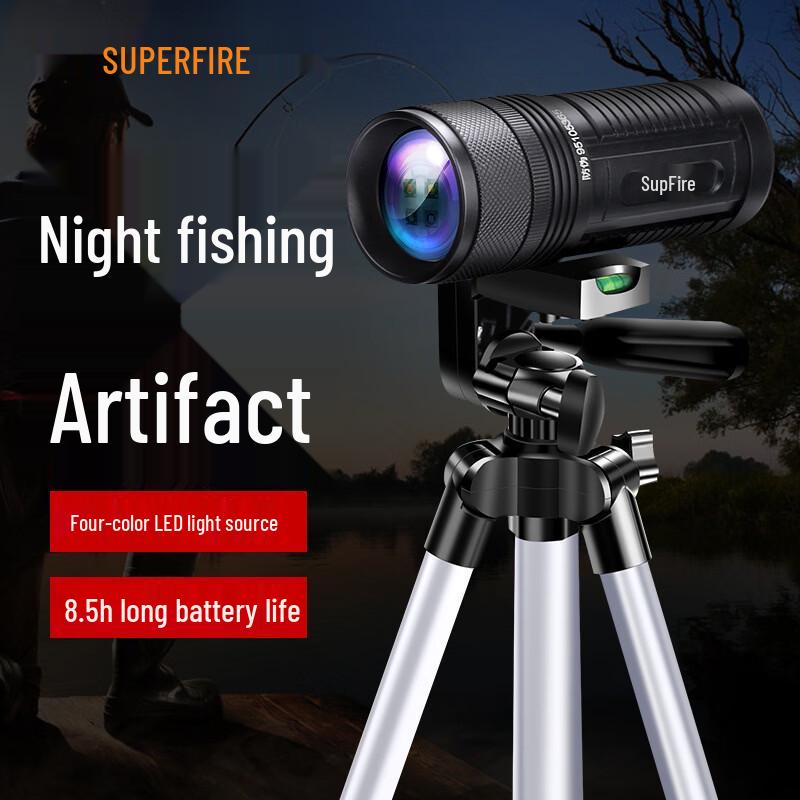 Shenhuo GF01 LED Telescopic 4-Color Night Fishing Light