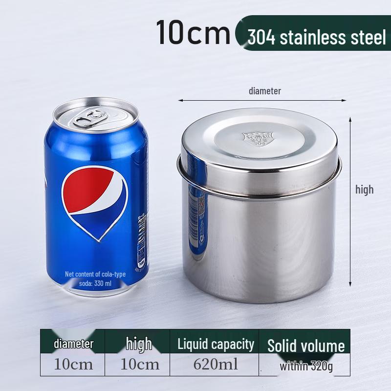 

304 Stainless Steel Food Sample Storage Bottles (10-Pack)