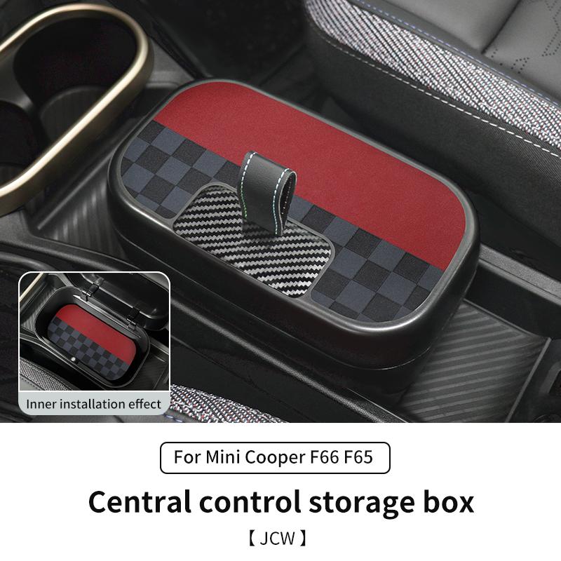 Central Control Storage Box For BMW Mini Cooper F65 F66 2024 2025 Central Armrest Storage Box Car Accessories