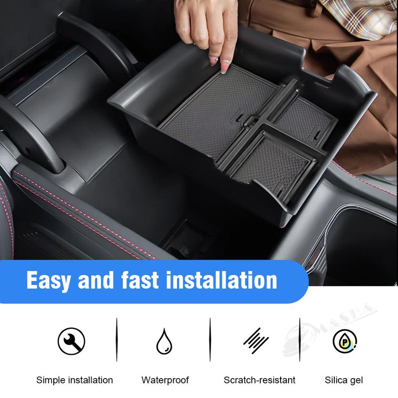 For BYD Atto 3 Yuan Plus   Car Center Console Btorage Box Armrest Box Storage Tray Atto3 Accessories