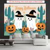 Party Backdrop Halloween Flat Cute Ghosts Pumpkins Cactus Mouse Photo Booth Decor Party Decor