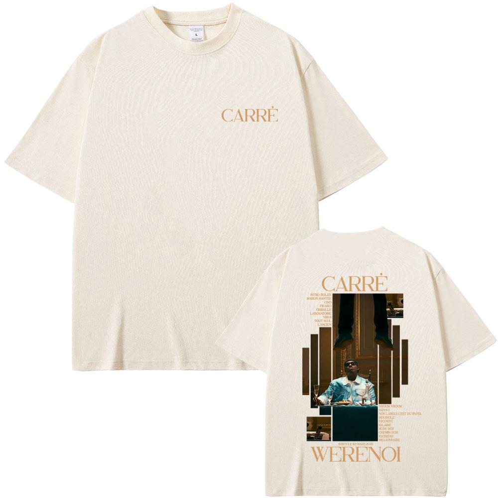 Rapper WeRenoi Carré Album Graphic Tshirt Men Women Hip Hop Fashion Pop Music Short Sleeve Tshirts Male Casual Vintage T Shirt