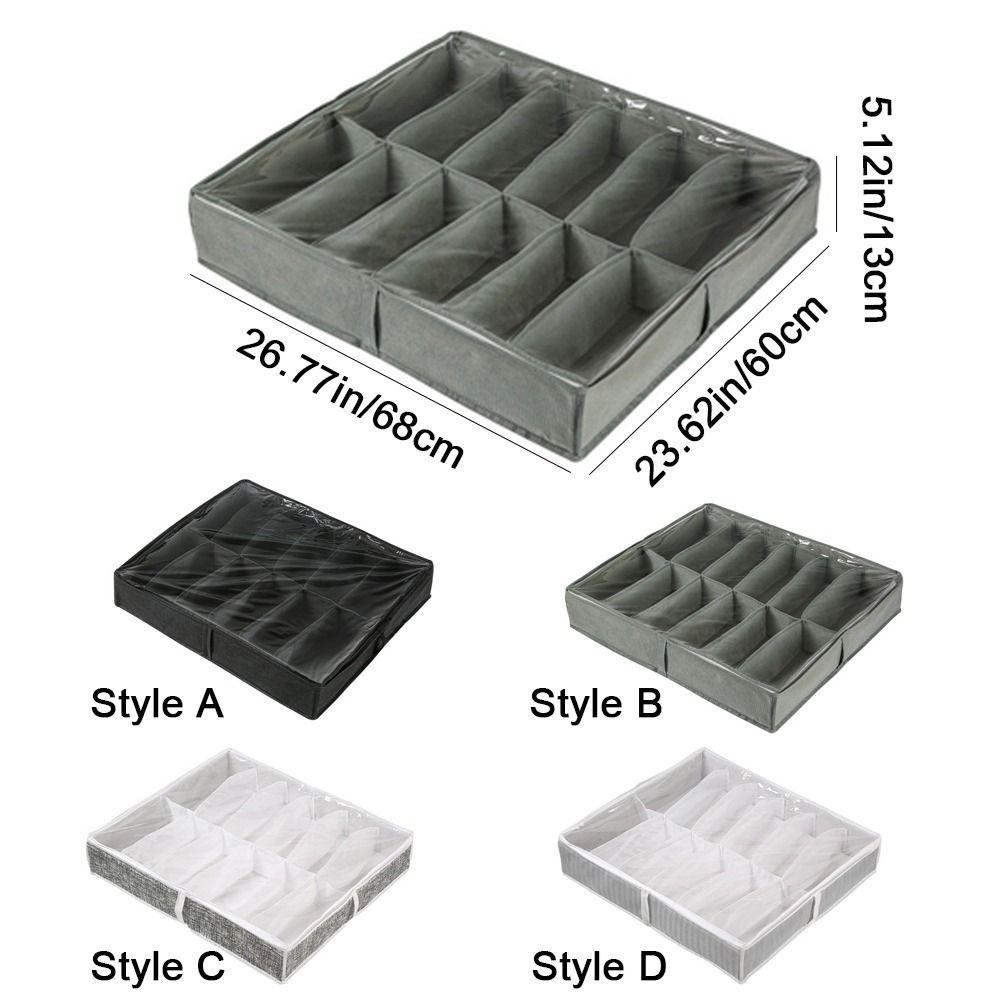 12 Grids Shoes Storage Bag Non-woven Fabric Shoes Organizer Breathable Shoe Storage Bin  Closet