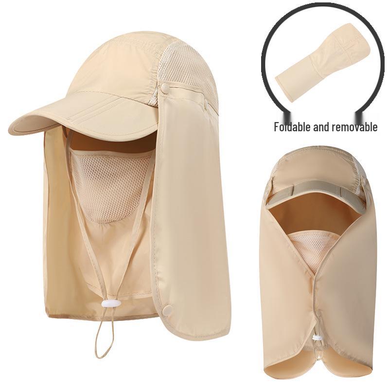 Unisex UV Protection Hat with Detachable Flap – Quick-Drying Sun Hat for Climbing and Fishing