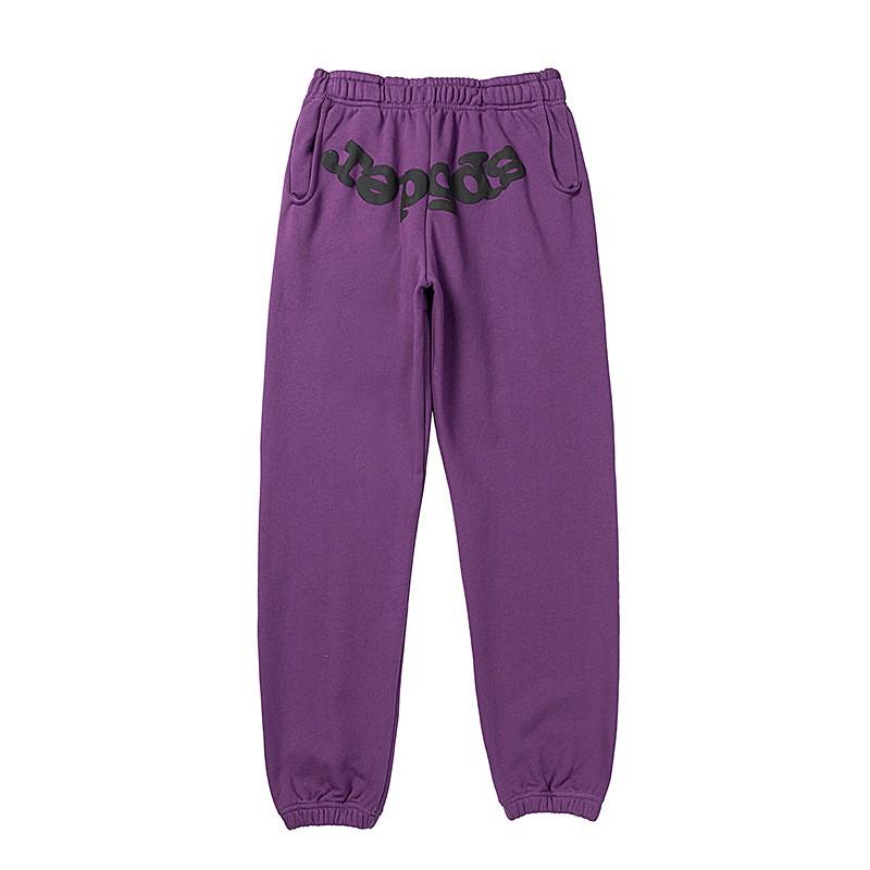 Sp5der Star Spider Foamed Letter Print Fleece Lined Hoodie Pants Set Teens Casual Streetwear Outfit