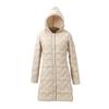 Womens Lightweight Hooded Down Jacket Mid-Length Knit Collar Casual Coat 2025