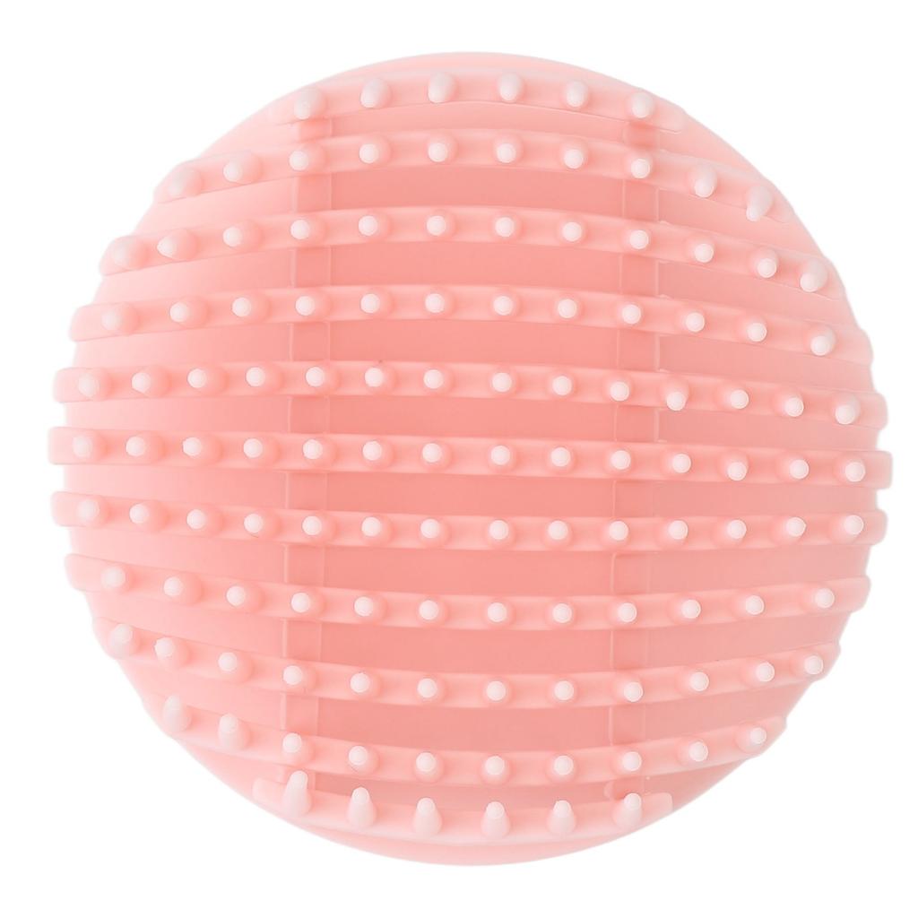 Scalp Scrubber Soft Silicone Bristles Hair Shampoo Brush Scalp Cleaning Massage Comb Light Pink