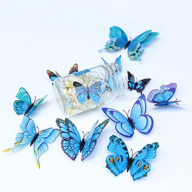 3D Double-Layer Butterflies Wall Décor & Refrigerator Magnets