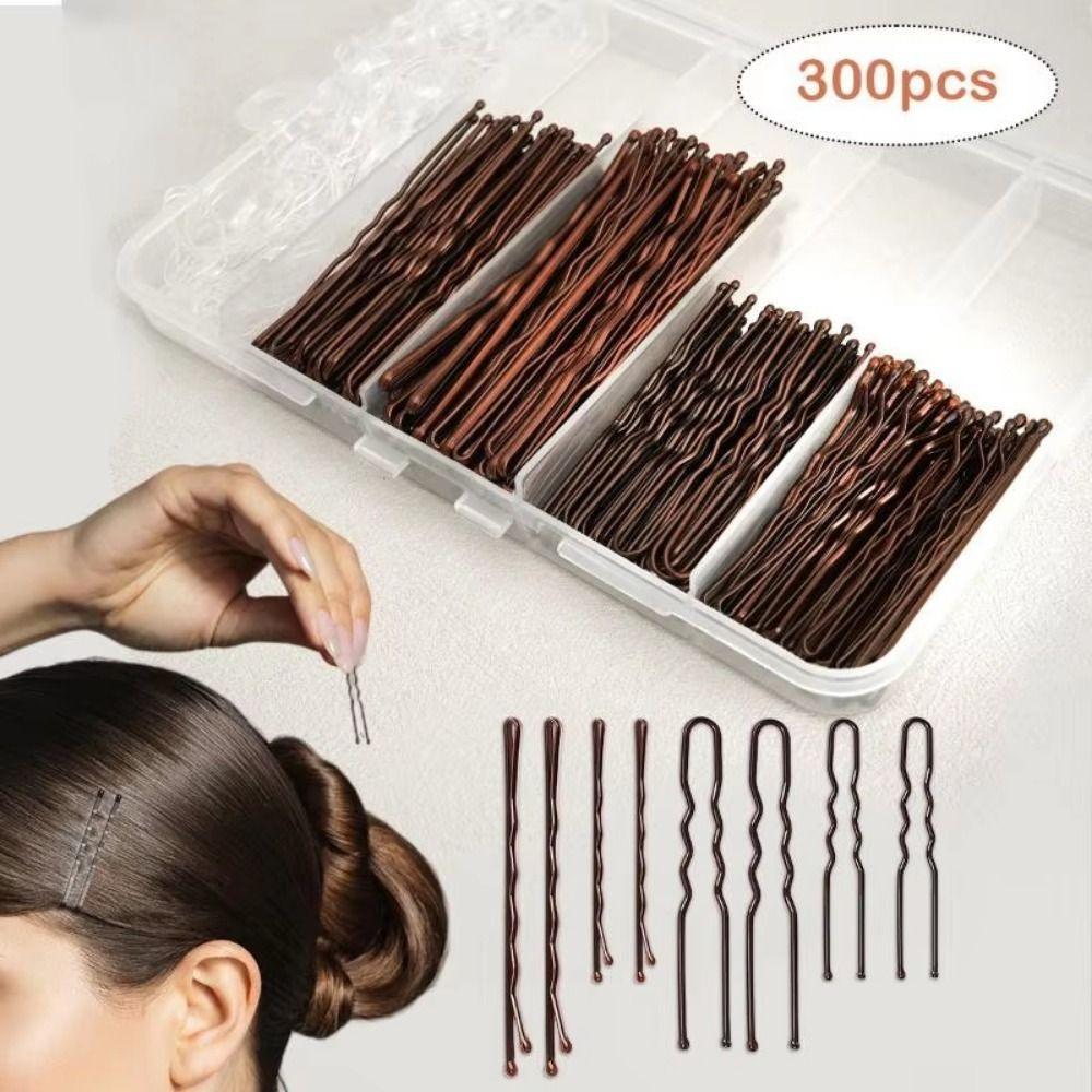 300Pcs Black Hairstyle Hair Pins Kit U-Shape Pins Hair Styling Accessories Daily Use