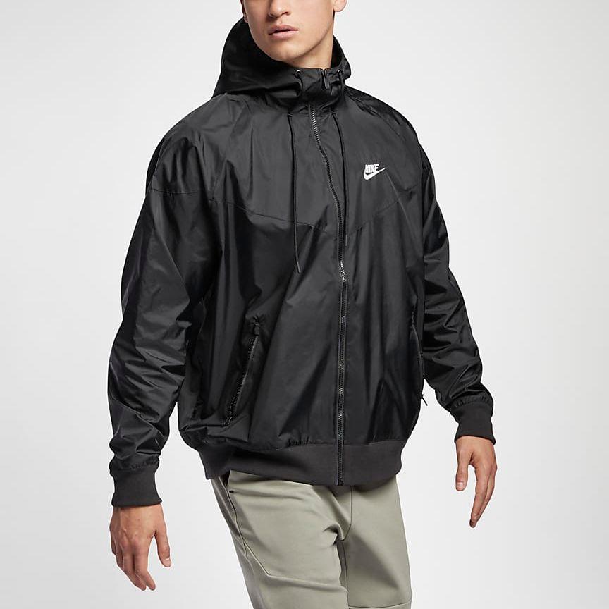Nike Outdoor Sports Zip Windbreaker Jacket For Spring Men Jackets Black AR2192-010