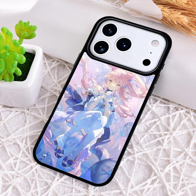 Modische Genshin Impact Sangonomiya Kokomi Handyhülle für iPhone 17 Air 16 15 11 12 14 13 Pro Max Stoßfeste Hülle