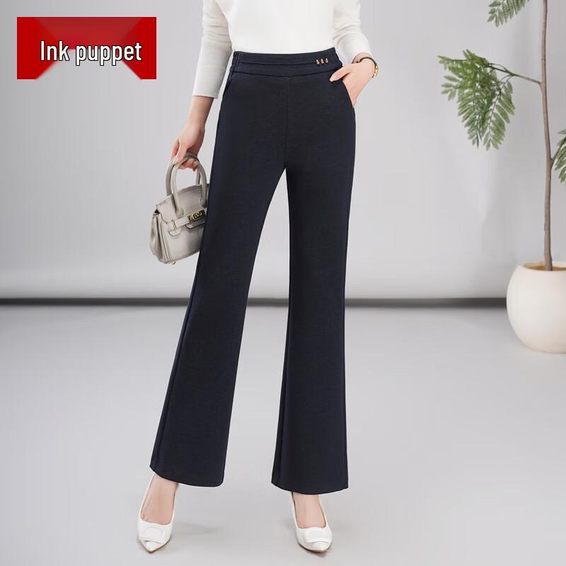 

Moo Women s Elastic Flared Casual Pants 5XL