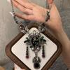 Pendant Ethnic Tassel Necklace Pearl Rhinestone Necklace Women Ethnic Style Forehead Chain  Girls