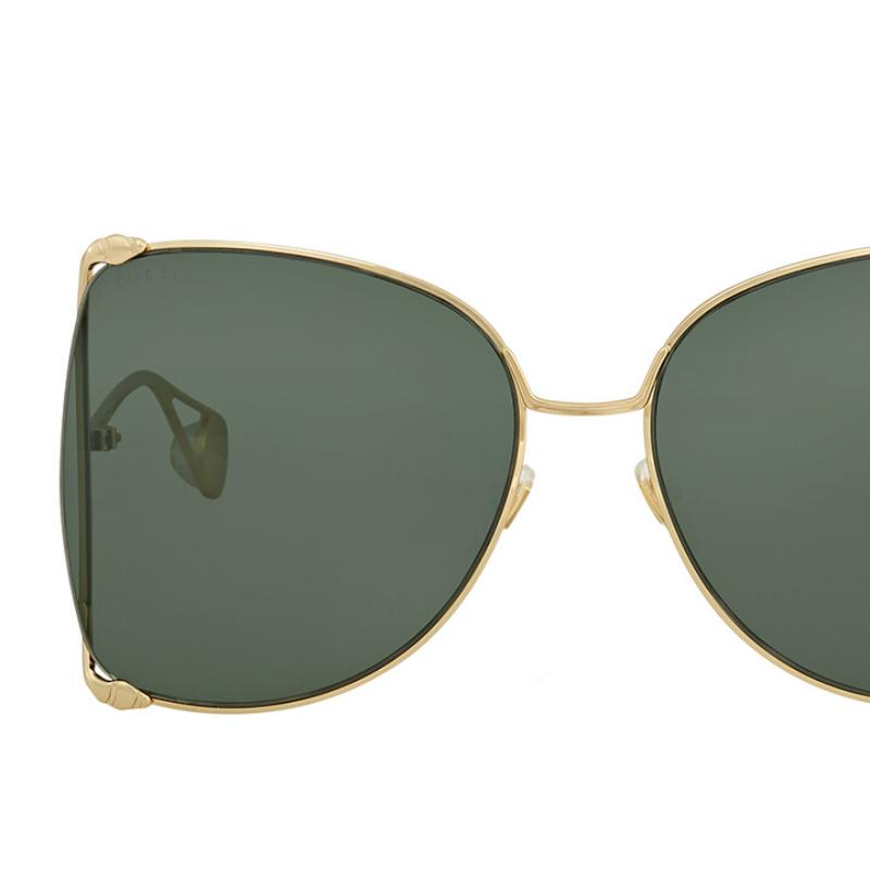 Gucci Irregular Shape Sunglasses Women's Gold