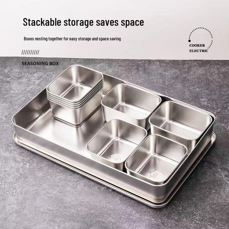 304 Stainless Steel Multi-Compartment Seasoning Box