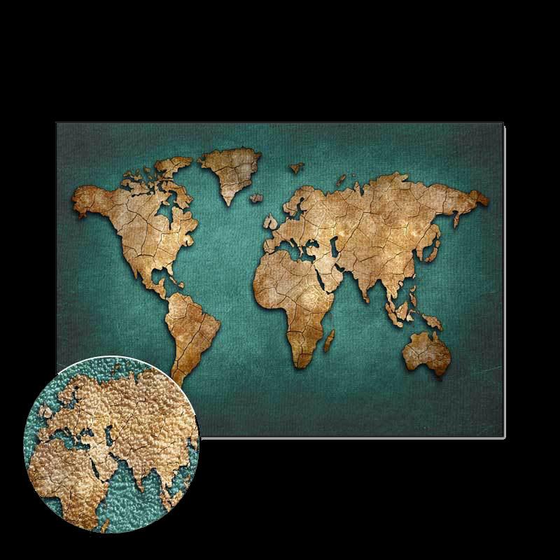 Green World Map Carpet for Living Room Rectangle Bedroom Bedside Floor Mat Non Slip Parlor Area Rug Children's Room