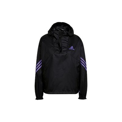Striped Half-Zip Packable Sports Hooded Jacket Women Jackets Black H65722