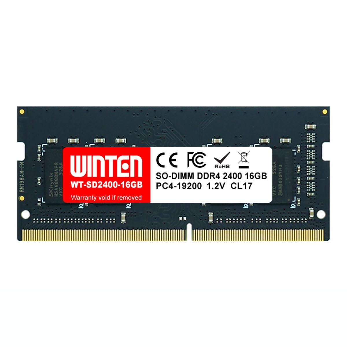 

WINTEN Laptop Memory DDR4 2400 16GB 260Pin CL17 DIMM Year Warranty Compatibility SODIMM SDRAM Memory Expansion Memory PC Memory 5607 PC4-19200 1.2V [5