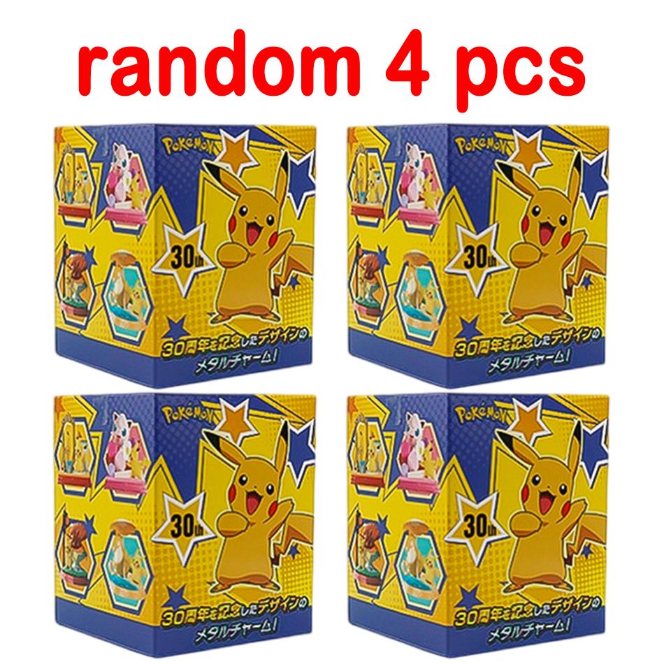1-6pcs Pok É Mon Blind Box 30th Anniversary Commemorative Edition Pikachu Anime Models Desktop Decorations Pok É Mon Toys Gifts