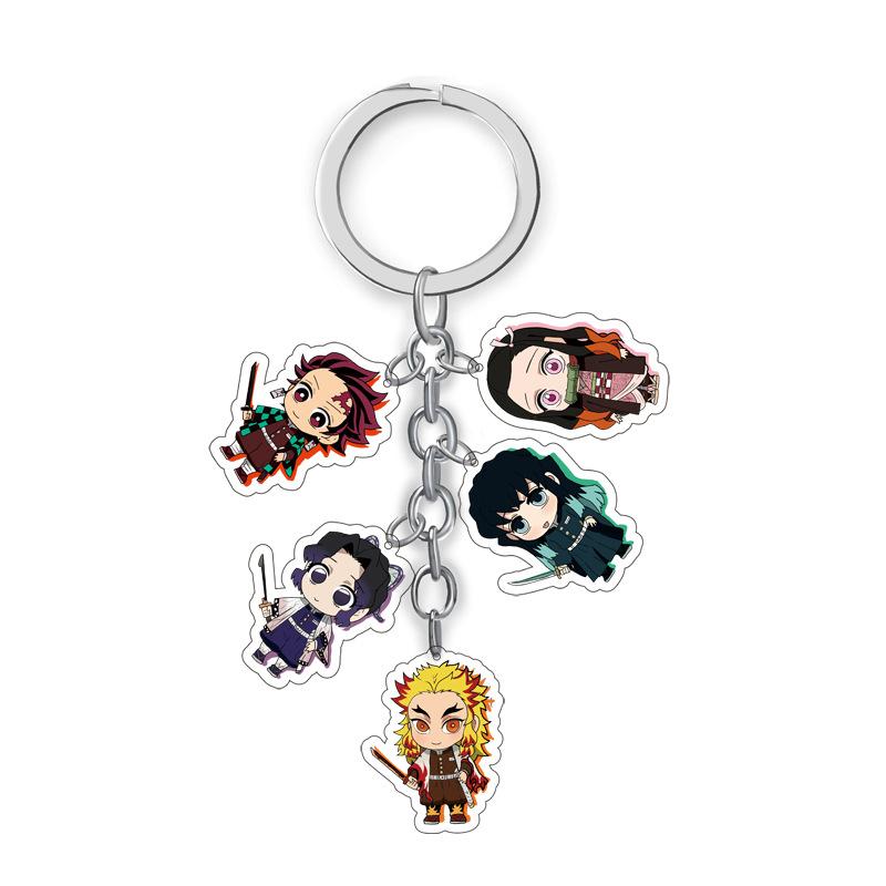 Anime Demon Slayer Acrylic Keychain Transparent Charm Manufacturer Direct Supply Multiple Styles Bulk Custom Beautiful Design