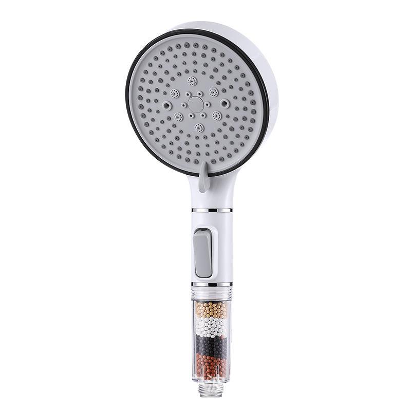 5 Spray Settings Switch Rainfall Hand High Pressure ABS Plastic Includes Massage Quality Detachable Handheld Shower Head ABS Plastic белый