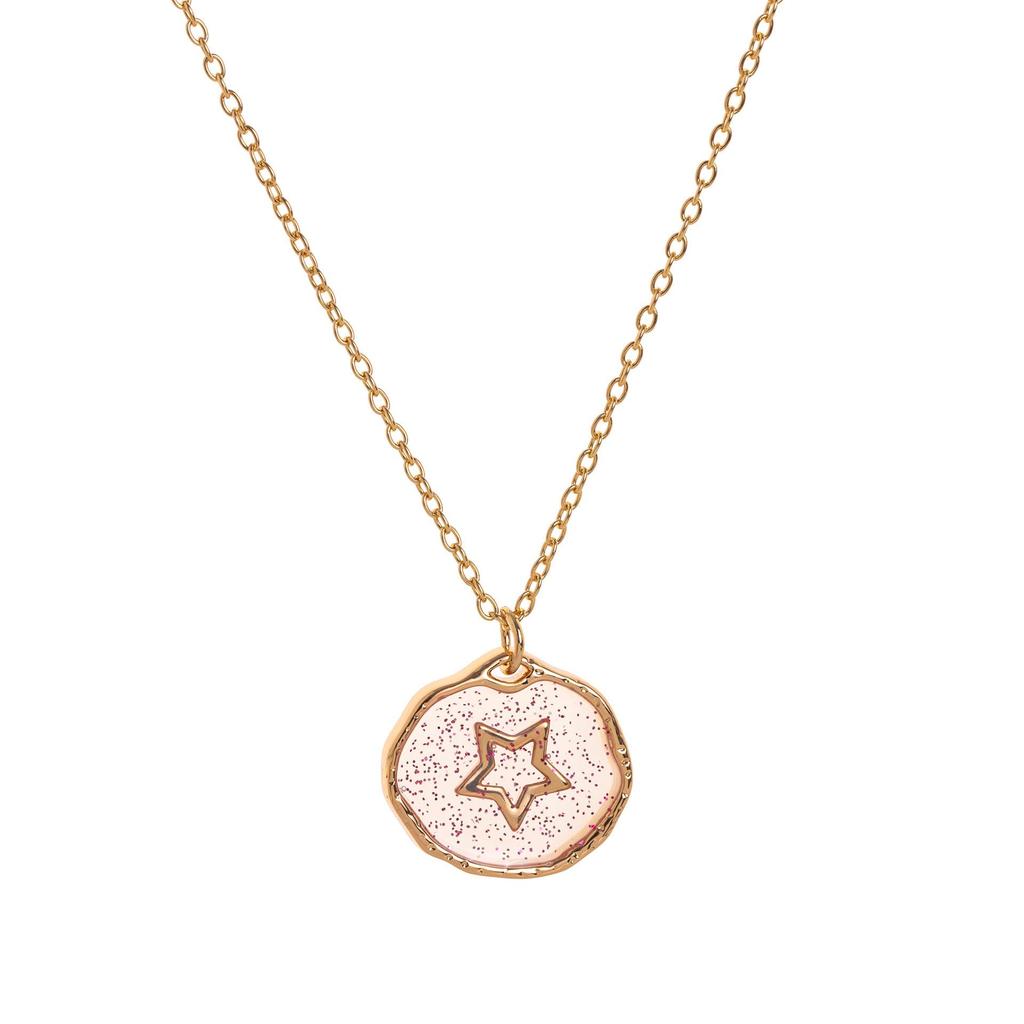 Trendy Sun Moon Star Heart Pendant Necklace In 18k Electroplated Copper