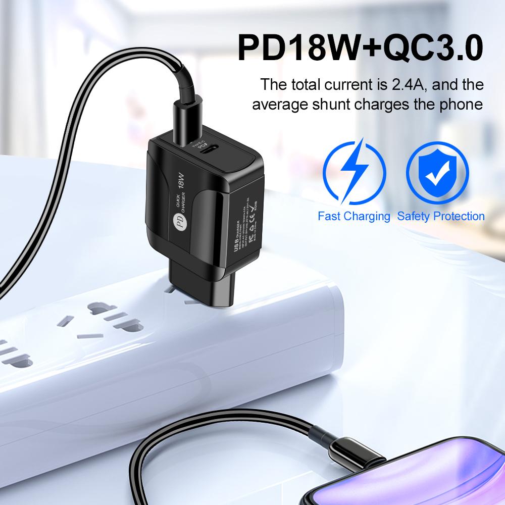 18W USB And TypeC Phone Charger