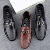 Doudou Schuhe Herren Echtes Leder Rindsleder High-End Ein-Pedal Slipper Lässige Lederschuhe Herren Loafer
