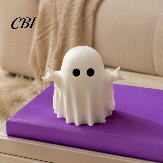Durable Pla Figurine Halloween Ghost Figurine, 3D Printed Cute Rock Statue, Gift for Funny Coffee Table Centerpieces Shelf Mantel Ornaments Whimsical