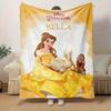 1pc, Disney Princess Bella Throw Blanket Soft Flannel Coverlet for Bed, Couch, Travel, Camping, Car, Beach, Office Nap Perfect Gift