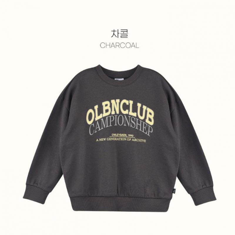Olivan Lattering Logo Sweatshirt Anthrazit