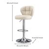 HeightAdjustable Bar Stool Ergonomic Upholstered with Backrest HighResilience Seating for