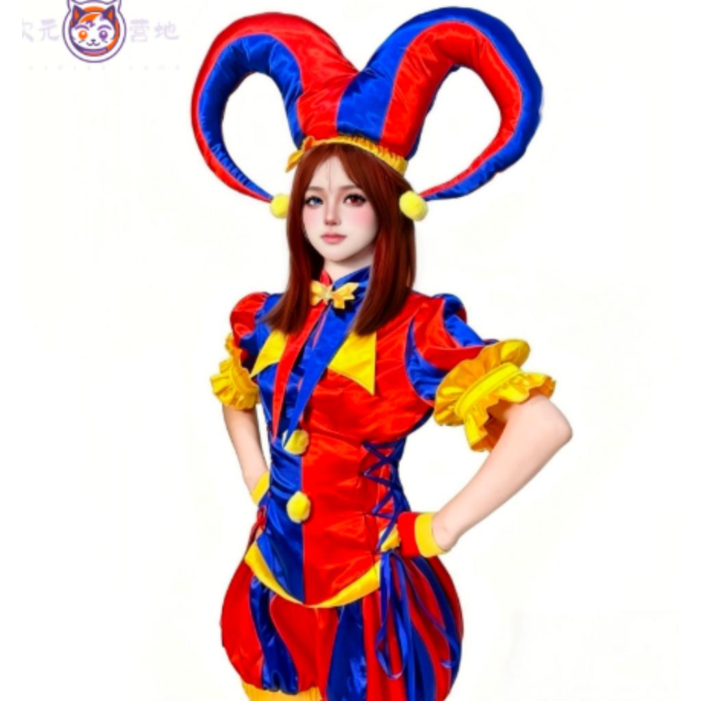 Clow Pomni Cosplay Kostuums Lolita Uniform Anime The Amazing Digital Circus Rollenspel Halloween Carnaval Feest Outfit Voor Vrouwen