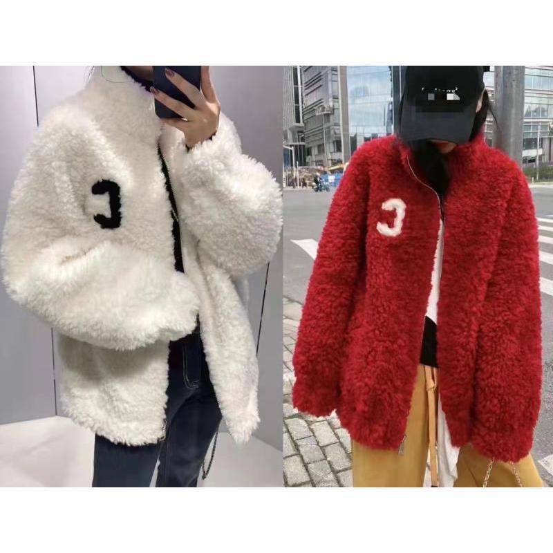 Winter new granular fleece fleece thickened sweater women's stand-up collar thickened cardigan coat women's