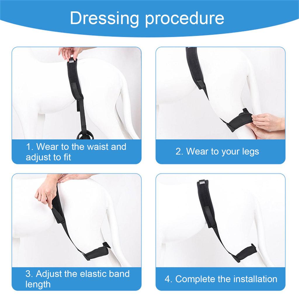 Senior Dog Leg Brace Carry Sling for Back Leg Adjustable Lift Harness for Long Trip Injuries Dog Joint Recovery Device