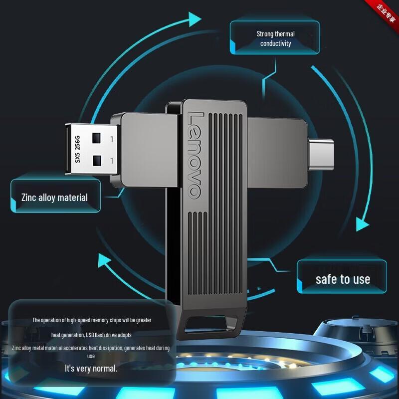 Lenovo SX5Pro Dual-Interface USB 3.2 Type-C SSD U Disk