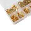 150Pcs Electric Wire Connectors Rings End Terminals None Insulated RingsTerminals Copper Plated Steel Wire Connectors