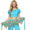 Coins Wrap Skirt Belly Dance Hip Scarf Wrap Sparkles Mini Skirt Raves Festival Outfit Halloween Costume for Women Girls