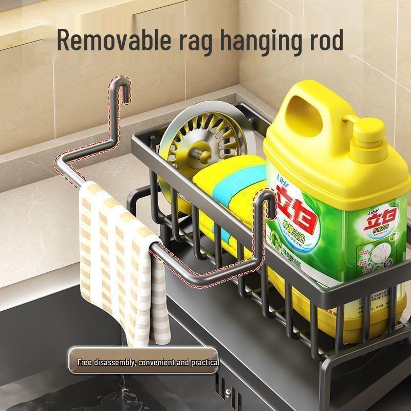 Sponge & Dishcloth Kitchen Storage Rack for Sink & Faucet