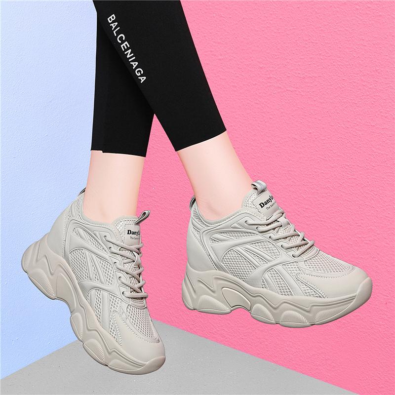 

Small thick soles shoes women s mesh running shoes new light and breathable sports casual shoes in spring and summer 40